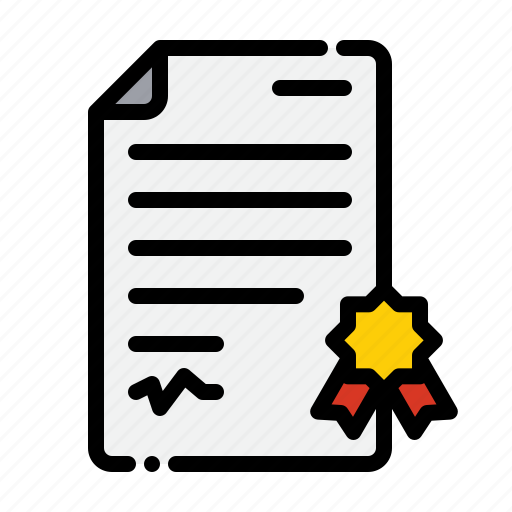 Certificate, achievement, diploma, ribbon icon - Download on Iconfinder