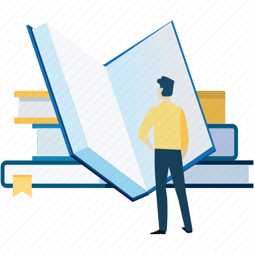 Books, education, learning, school, library, literature, book shop illustration - Download on Iconfinder