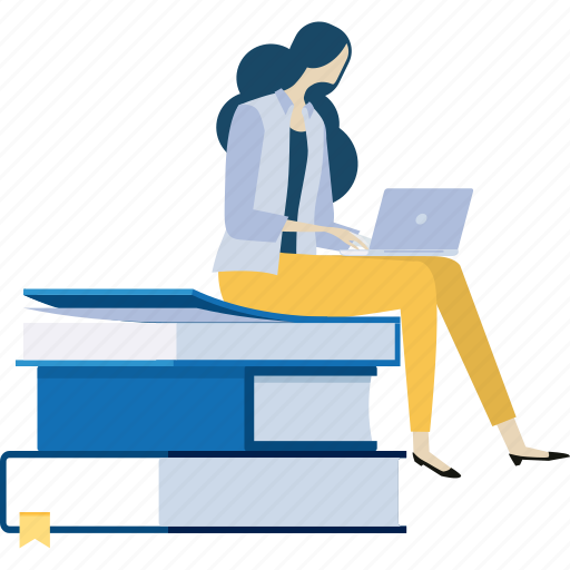 Distance, education, e-learning, online, learning, school, online course illustration - Download on Iconfinder