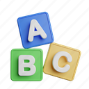 alphabet, block, front, letter, kids, toys 