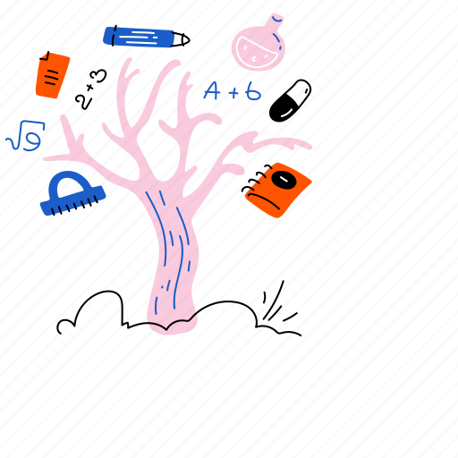 Knowledge, tree, library, reading, learning, study, education illustration - Download on Iconfinder