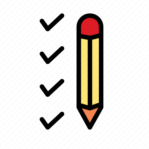 Pencil, write, list, study icon - Download on Iconfinder