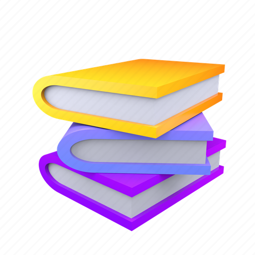 Books, read, education, school, study, reading, library 3D illustration - Download on Iconfinder