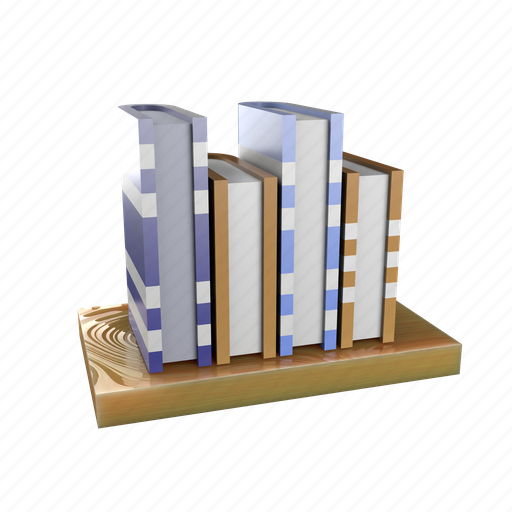 Books, read, education, school, study, reading, library 3D illustration - Download on Iconfinder