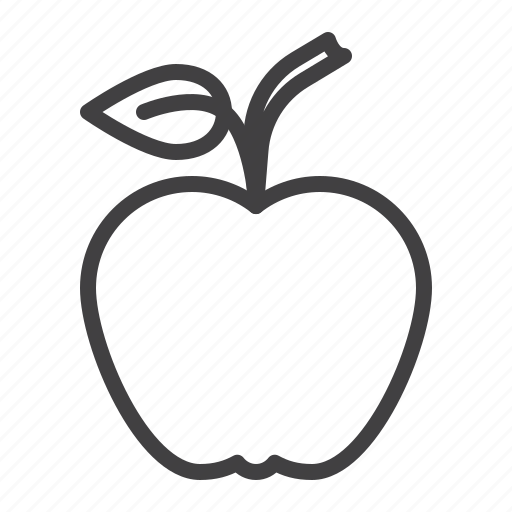 Apple, fruit, leaf, education icon - Download on Iconfinder
