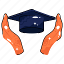 success, ceremony, celebration, degree, hat