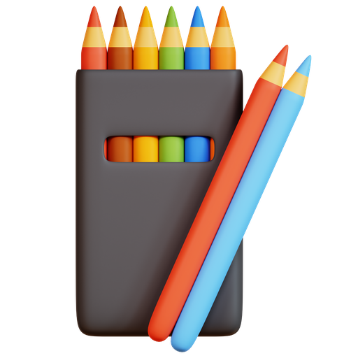 Colored pencil, drawing, education, pencil, colored icon - Free download