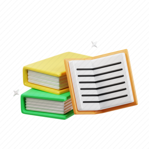 Book, knowledge, library, learning, study, reading, read 3D illustration - Download on Iconfinder