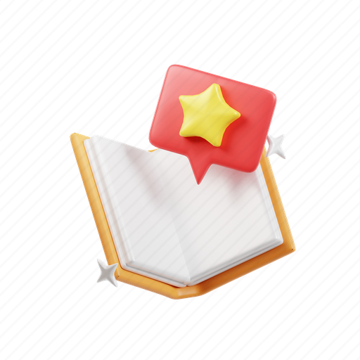 Review, book review, feedback 3D illustration - Download on Iconfinder