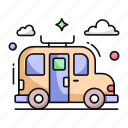 school bus, school van, automobile, automotive, transport