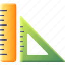 graphic, design, ruler, pencil, and, measurement, education, tool, measure, custom