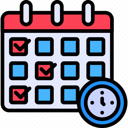 Calendar, time, clock, and, date, organization, schedule icon - Download on Iconfinder