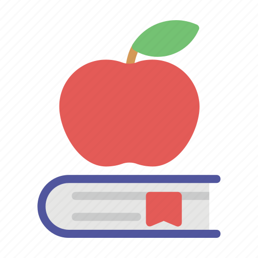 Apple, book, bookmark, education icon - Download on Iconfinder