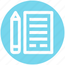 .svg, doc, document, file, page and pencil, paper, sheet