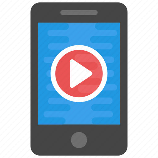 Mobile devices, mobile media, mobile media app, online entertainment, online media icon - Download on Iconfinder