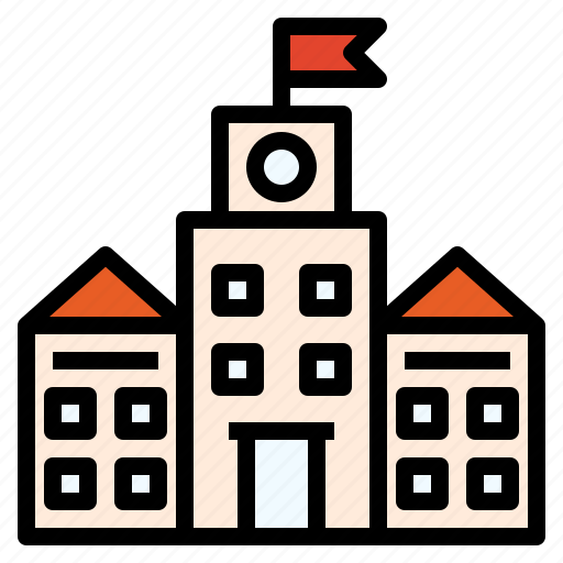 Building, institution, landmark, school, university icon - Download on Iconfinder