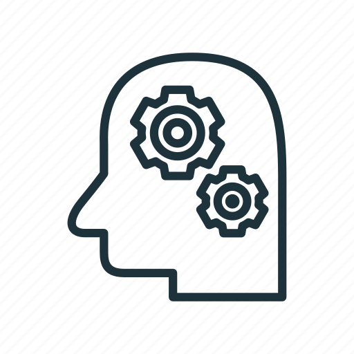 Gear, mind, thinking, head icon - Download on Iconfinder
