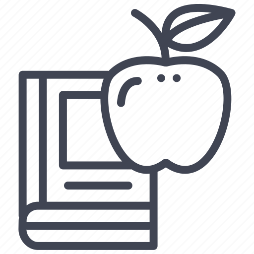 Apple, book, education, learning, notebook, reading icon - Download on Iconfinder
