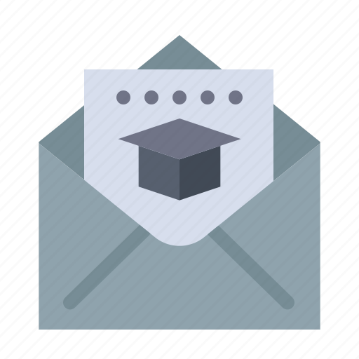 Cap, education, graduation, mail icon - Download on Iconfinder