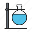 beaker, experiment, flask, laboratory, science, test 