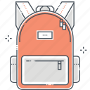 backpack, bag, carry, lesson, school, student
