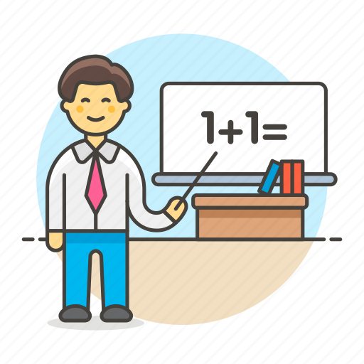 Board, classroom, desk, education, instructor, male, math icon - Download on Iconfinder
