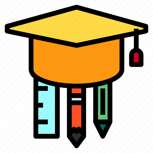 Cap, education, graduation, pen, pencil icon - Download on Iconfinder