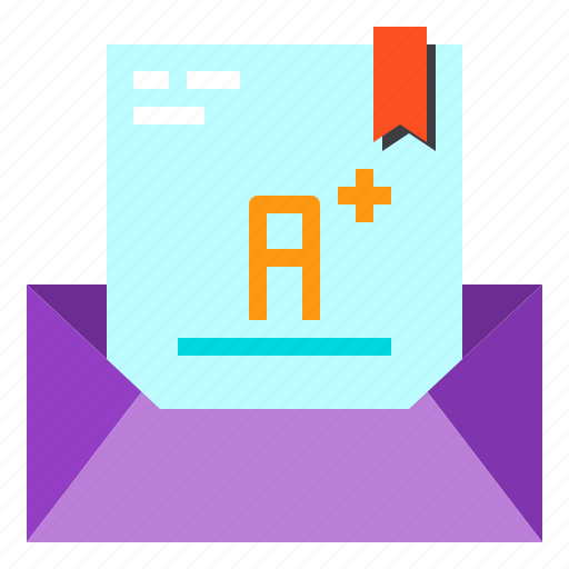 Education, grade, letter, mail, success icon - Download on Iconfinder