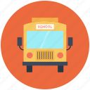 autobus, bus, bus school, school, school bus icon