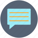 bubble, chat, comment, message icon