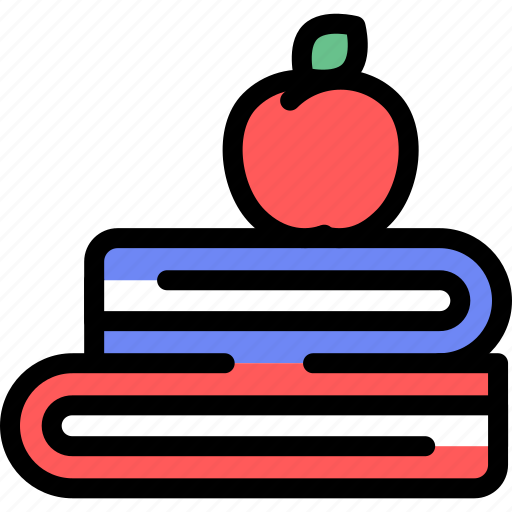 Apples, book, education, knowledge, learn, study icon - Download on Iconfinder