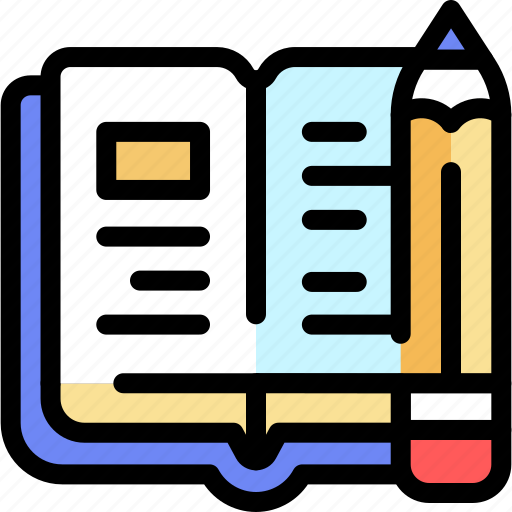 Book, education, knowledge, pen, pencil, reading, study icon - Download on Iconfinder