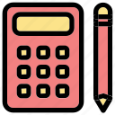 calculator, pencil, student