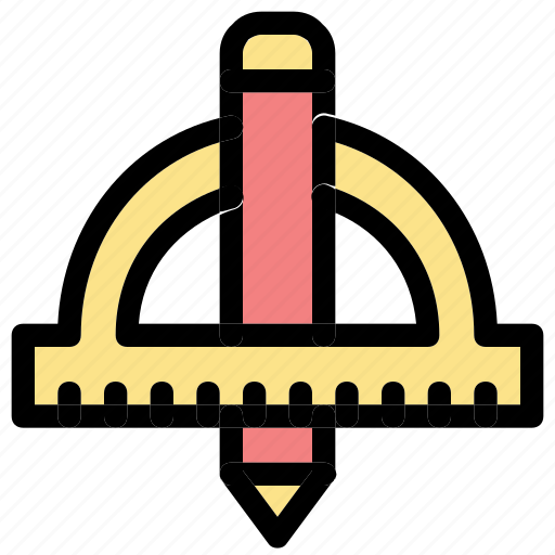 Pencil, ruler, student icon - Download on Iconfinder