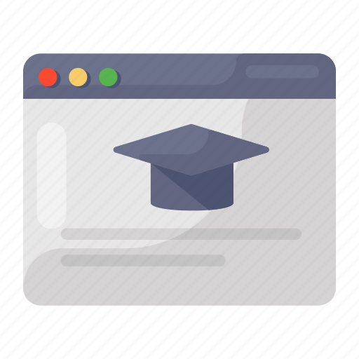 Academic webpage, educational, educational website, learning webpage, online education, study website, website icon - Download on Iconfinder