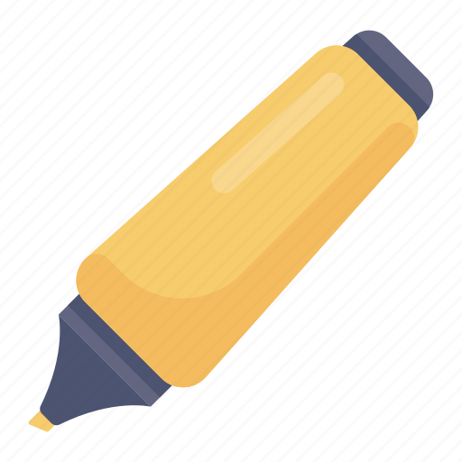 Ballpoint, highlighter, marker, stationery item, writing tool icon - Download on Iconfinder