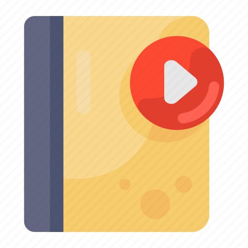 Academic book, archive, curriculum, notebook, textbook, video book, video guide icon - Download on Iconfinder