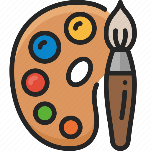 Brush, palette, education, creative, art, artist, paint icon - Download on Iconfinder