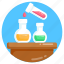 chemical experiment, chemical reaction, chemical flasks, lab chemicals, chemistry 