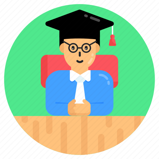 Postgraduate, graduate student, scholar, university student, degree holder icon - Download on Iconfinder