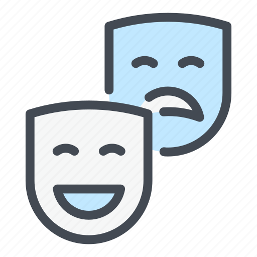 Theatre, mask, face, sad, happy icon - Download on Iconfinder