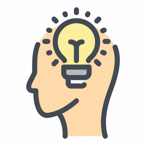 Head, idea, light, bulb, creativity, innovation, creative icon - Download on Iconfinder