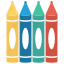 colours, crayons, pencil, school, supplies icon 