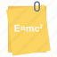 einstein&#x27;s formula, emc, emc2, physics, physics formula, theory icon 