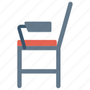 chair, furniture, school, student chair icon