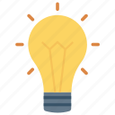 energy, idea, light, lightbulb icon