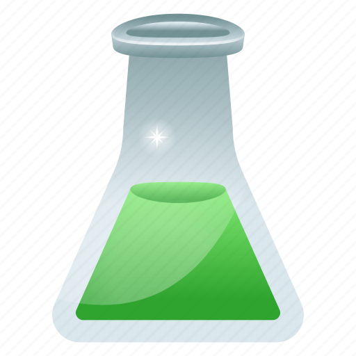 Chemical flask, conical flask, flask, lab equipment, glassware icon - Download on Iconfinder