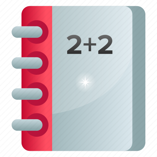 Notebook, math notebook, textbook, diary, exercise book icon - Download on Iconfinder