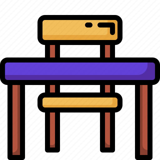 Desk, classroom, chair, education, check, teacher, office icon - Download on Iconfinder