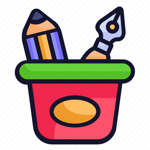 Pen, pencil, ruler, school, school material, stationary icon - Download on Iconfinder